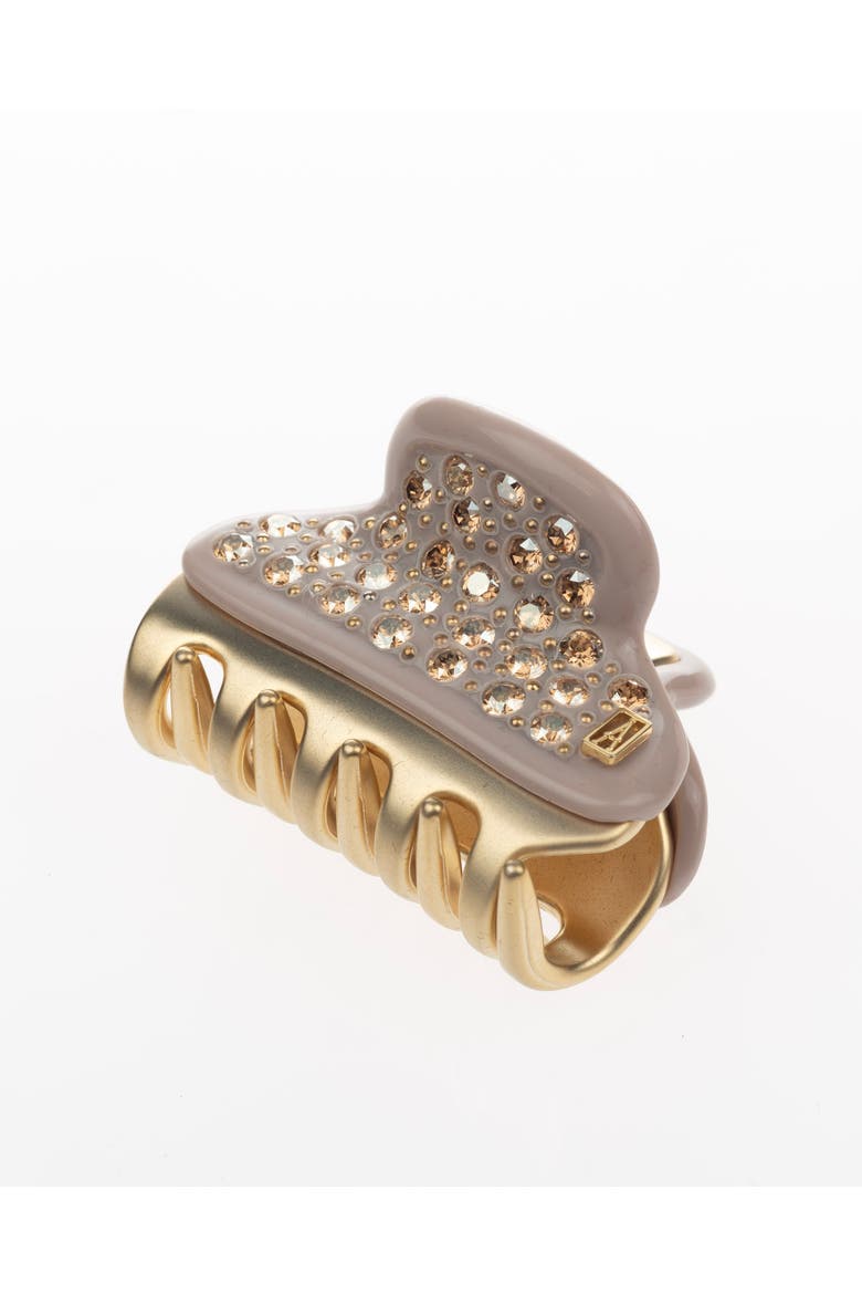 Vendome Crystals Small Hair Clip, Alternate, color, Taupe