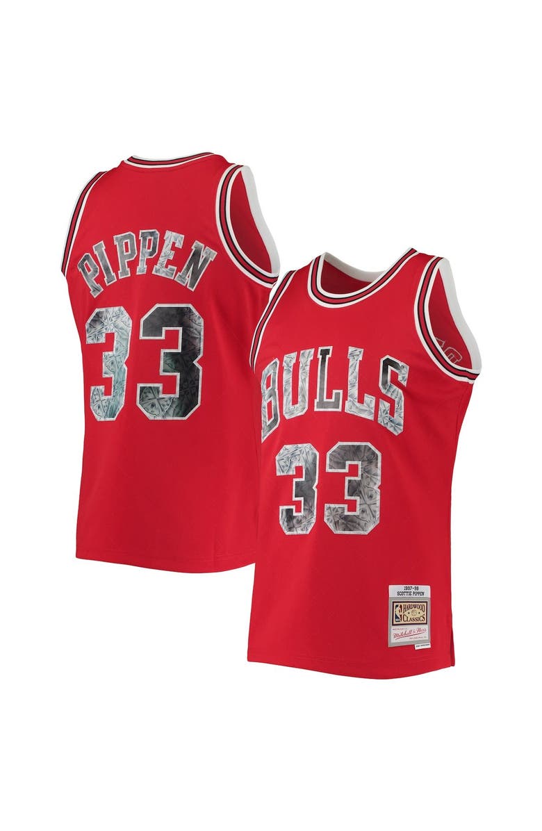 Mitchell & Ness Men's Mitchell & Ness Scottie Pippen Red Chicago Bulls 1996-97 Hardwood Classics NBA 75th Anniversary Diamond Swingman Jersey, Main, color, Red