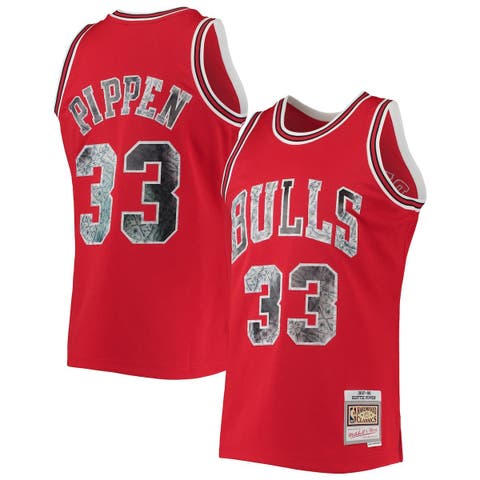 Men's Mitchell & Ness Scottie Pippen Red Chicago Bulls 1996-97 Hardwood Classics NBA 75th Anniversary Diamond Swingman Jersey