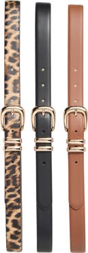 Nine West 3-for-1 Assorted Faux Leather Belts