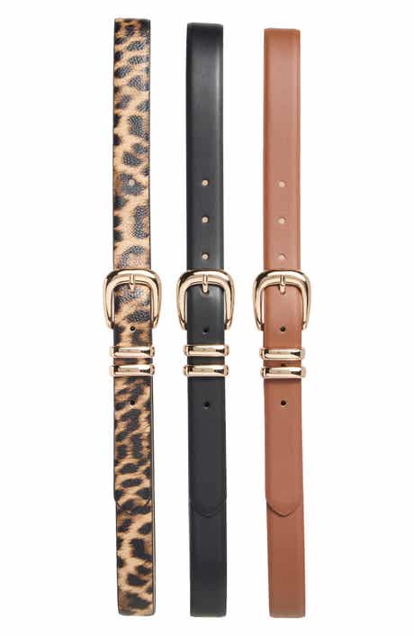 3-for-1 Assorted Faux Leather Belts