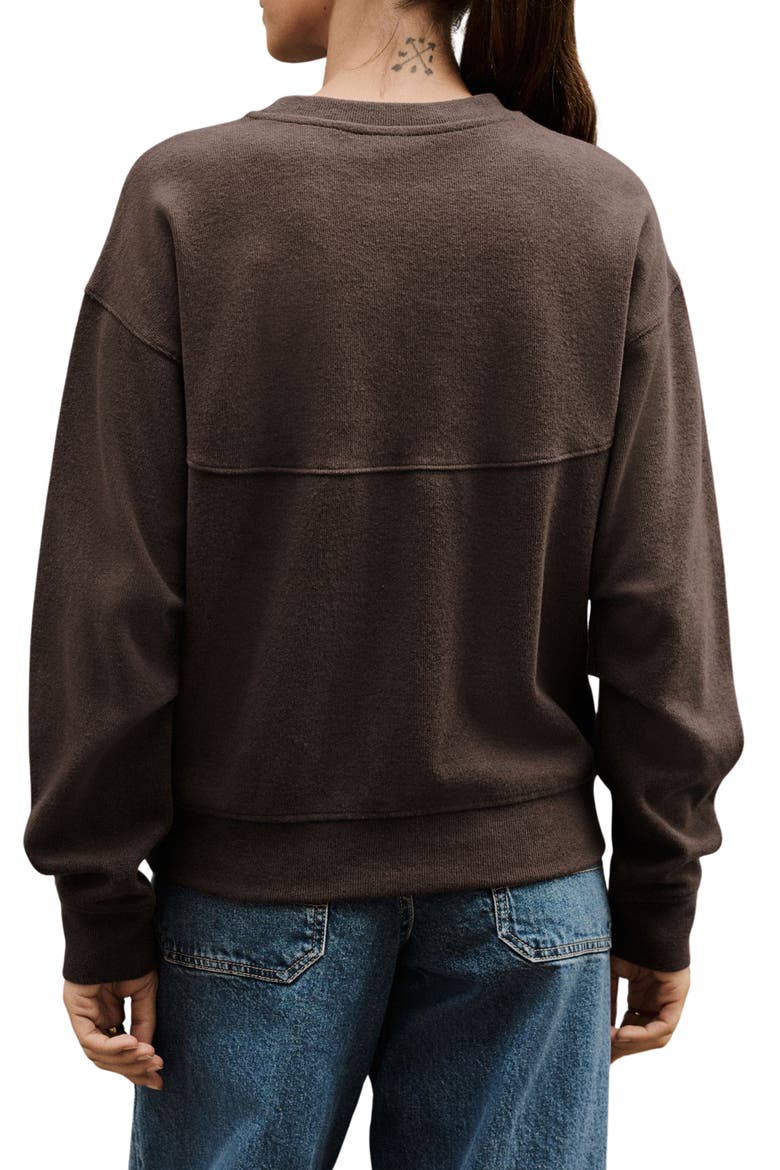 Crewneck Sweatshirt, Alternate, color, BROWN