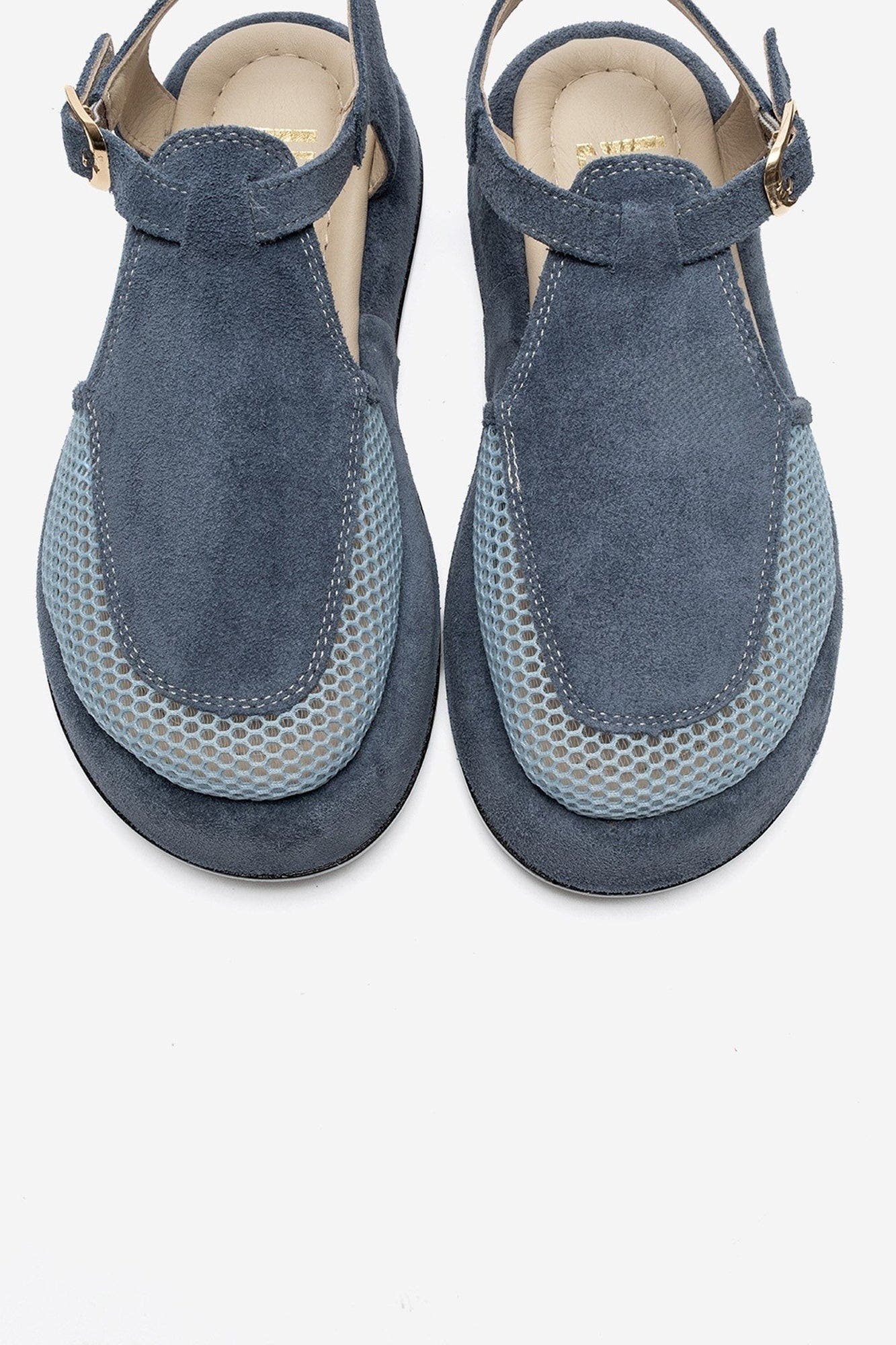 Lurelia Leather Platform Sandal, Alternate, color, Denim Blue Suede