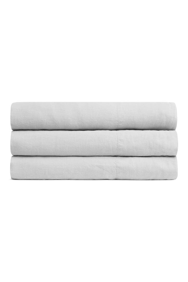 Linen Flat Sheet, Main, color, FOG