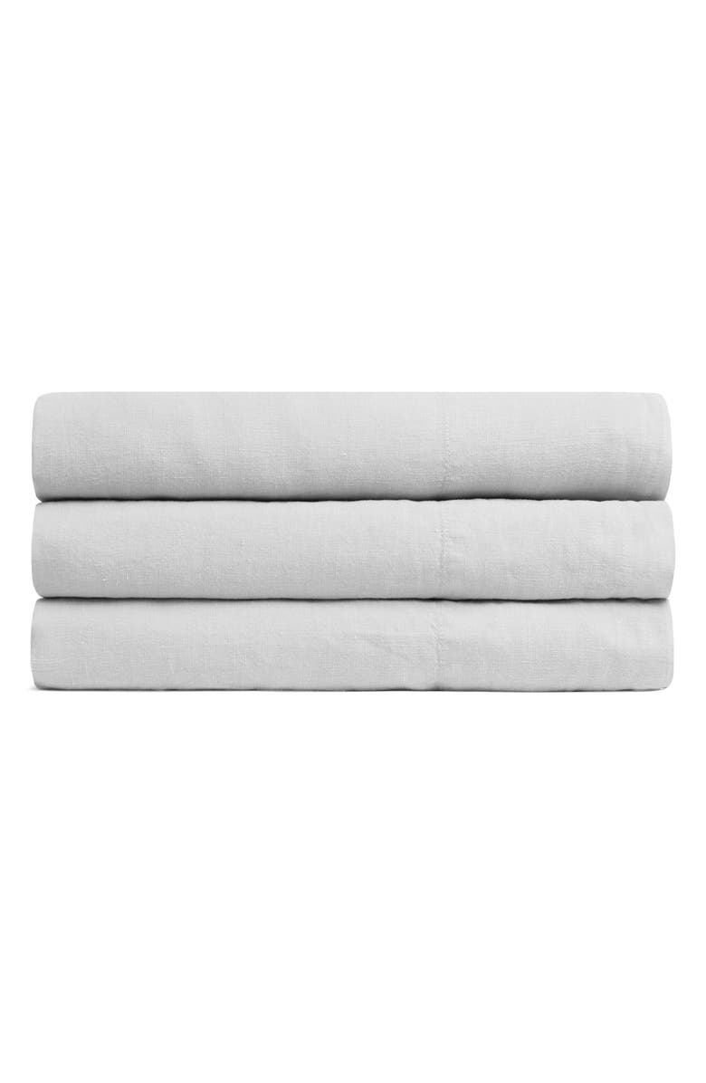 Parachute Linen Flat Sheet, Main, color, Fog