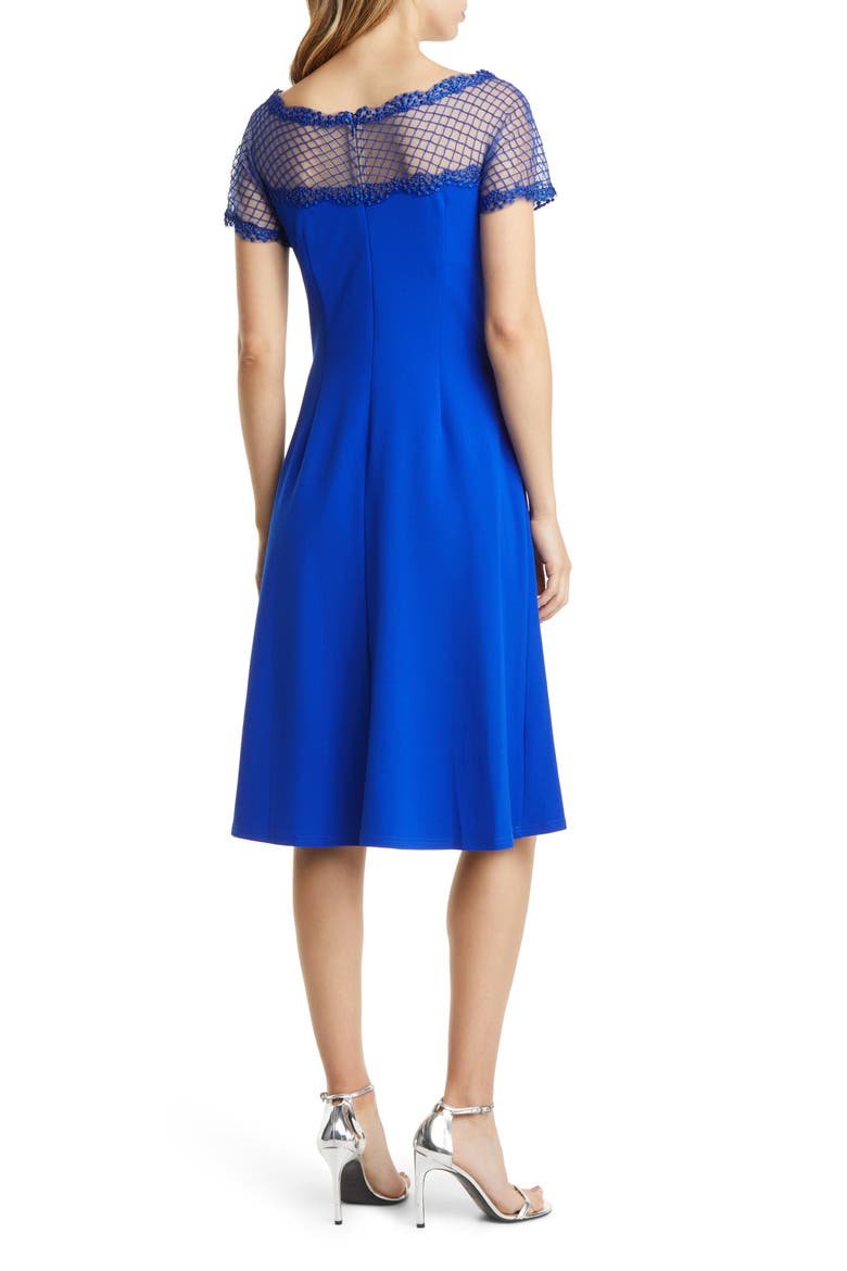 tadashi shoji lace fit and flare dress Tadashi Shoji Sleeveless Lace Fit-&-Flare Midi Dress