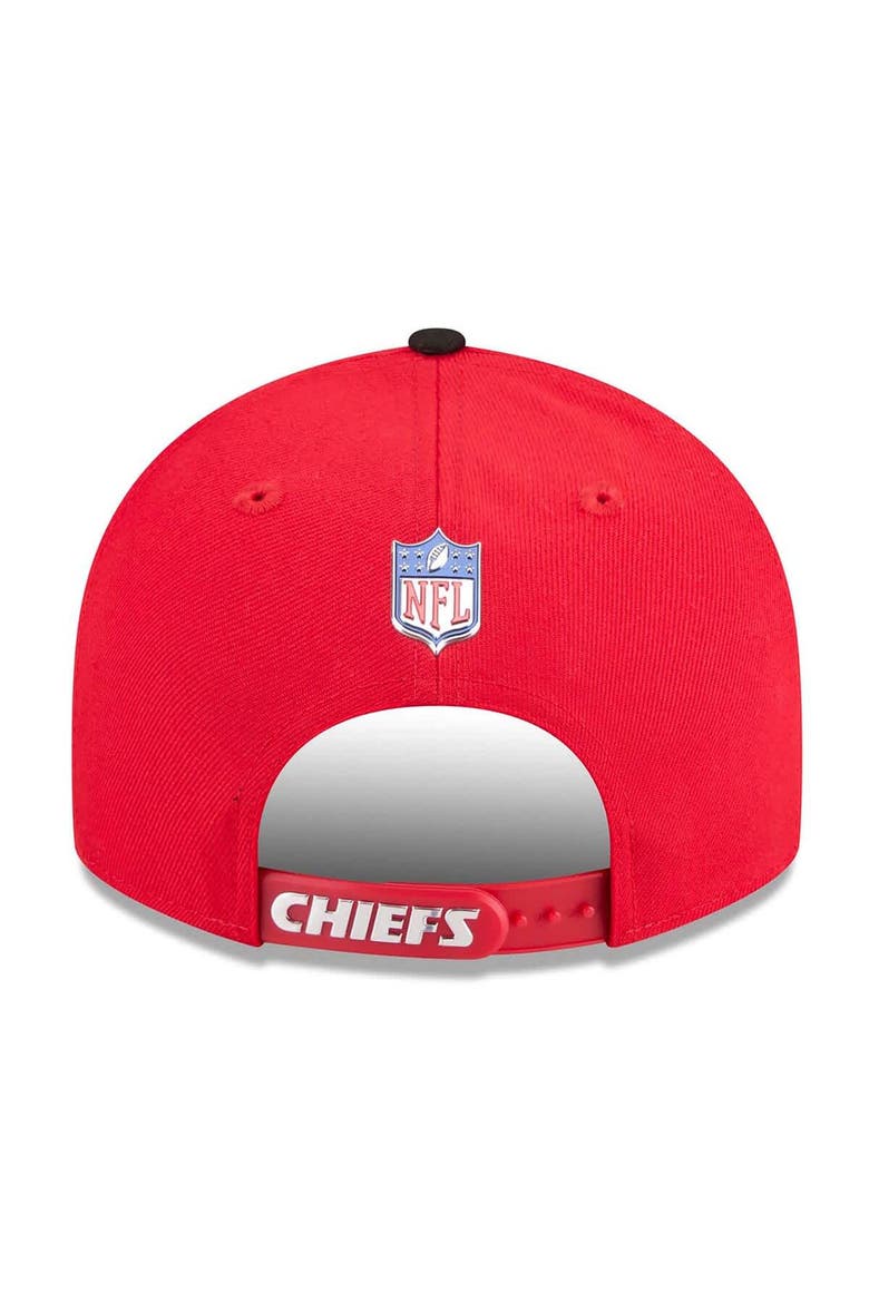 Men's New Era  Red/Black Kansas City Chiefs 2026 NFL Draft On Stage Pre-Curved 9FIFTY Snapback Hat, Alternate, color, Red