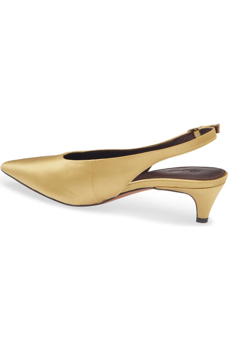 Madewell Emilie Slingback Satin Pump, Alternate, color, Olive Grove