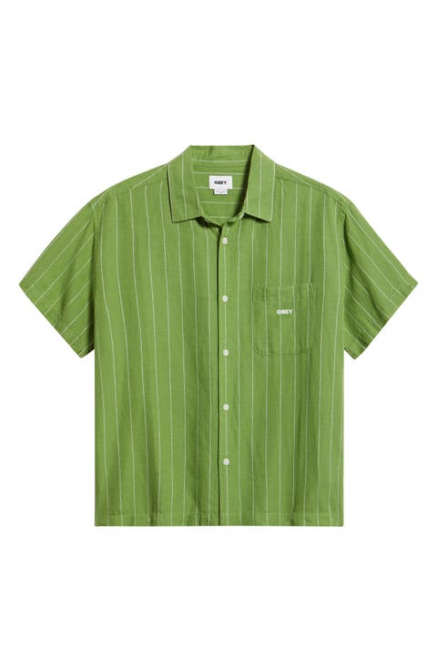 Joe Stripe Short Sleeve Button-Up Shirt