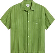 Obey Joe Stripe Short Sleeve Button-Up Shirt