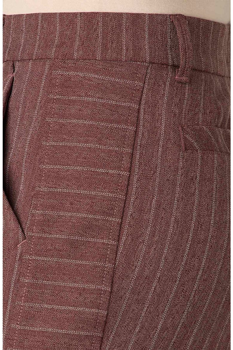 Skyrise Pleated Wide Leg Pants, Alternate, color, ROSE TAUPE WHITE