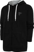 ANTIGUA Men's Antigua Black Atlanta Falcons Tonal Logo Victory Full-Zip Hoodie