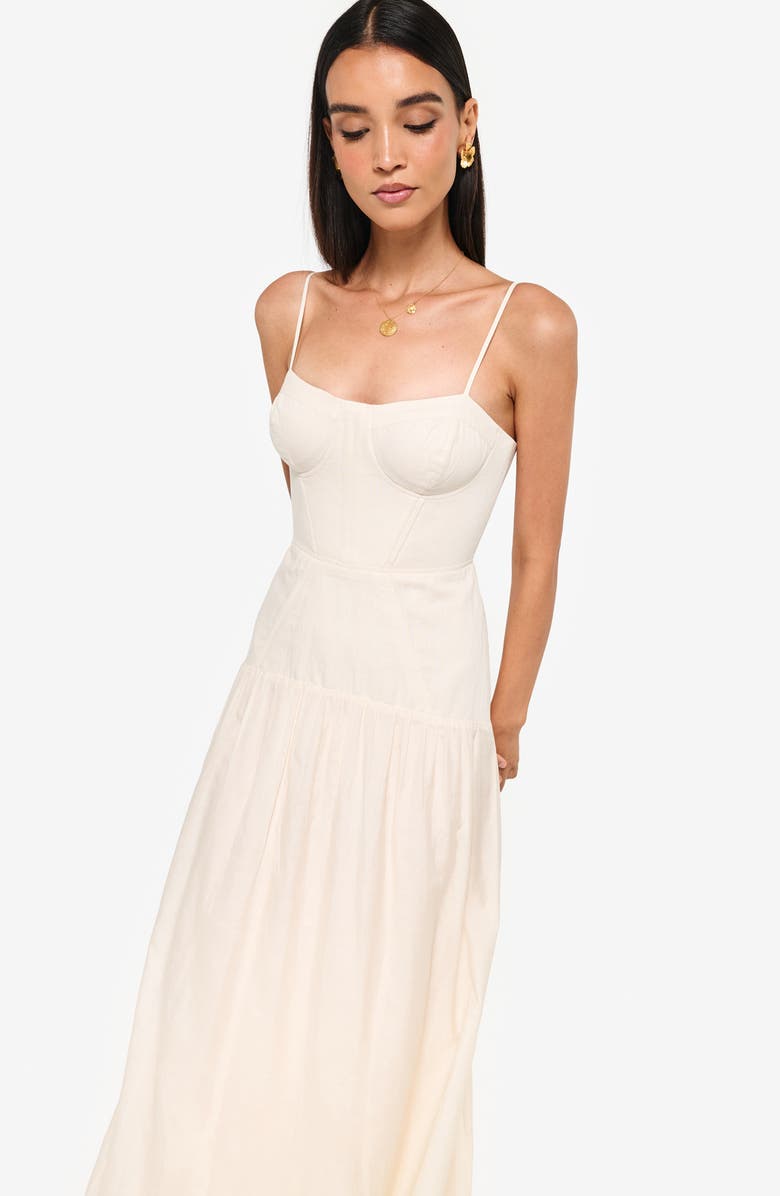 CAMI NYC Palmero Bustier Sleeveless Maxi Dress, Alternate, color, 