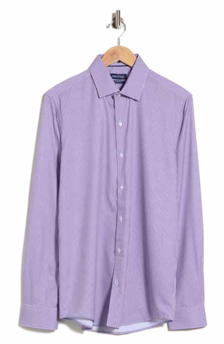 Slim Fit Gingham Stretch Dress Shirt