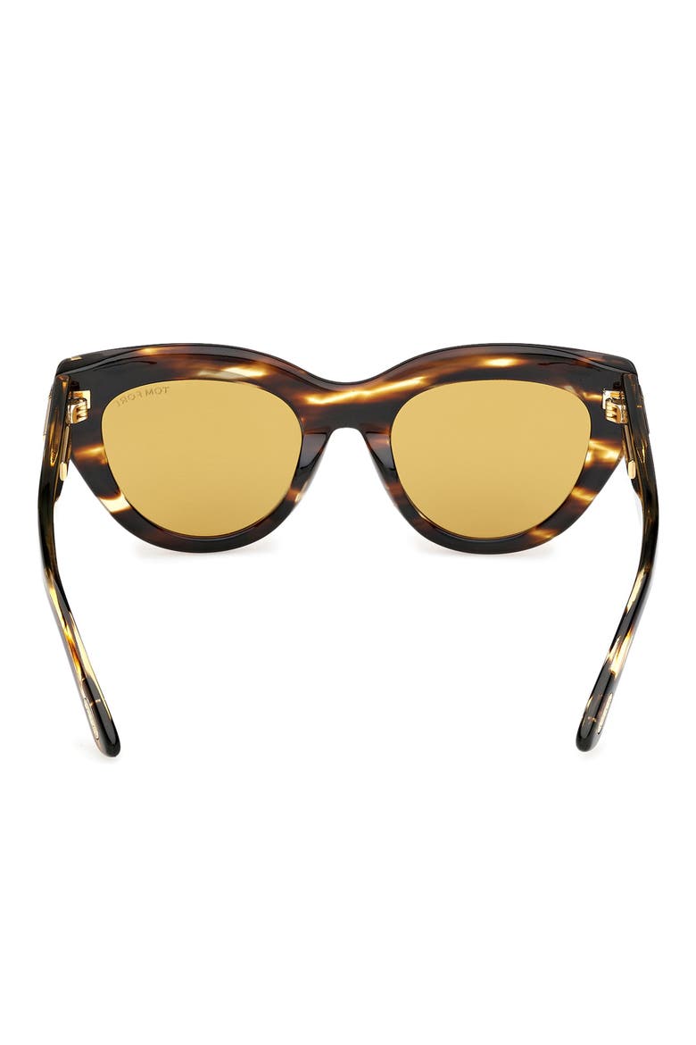 Icon 52mm Cat Eye Sunglasses, Alternate, color, COLOURED HAVANA / BROWN