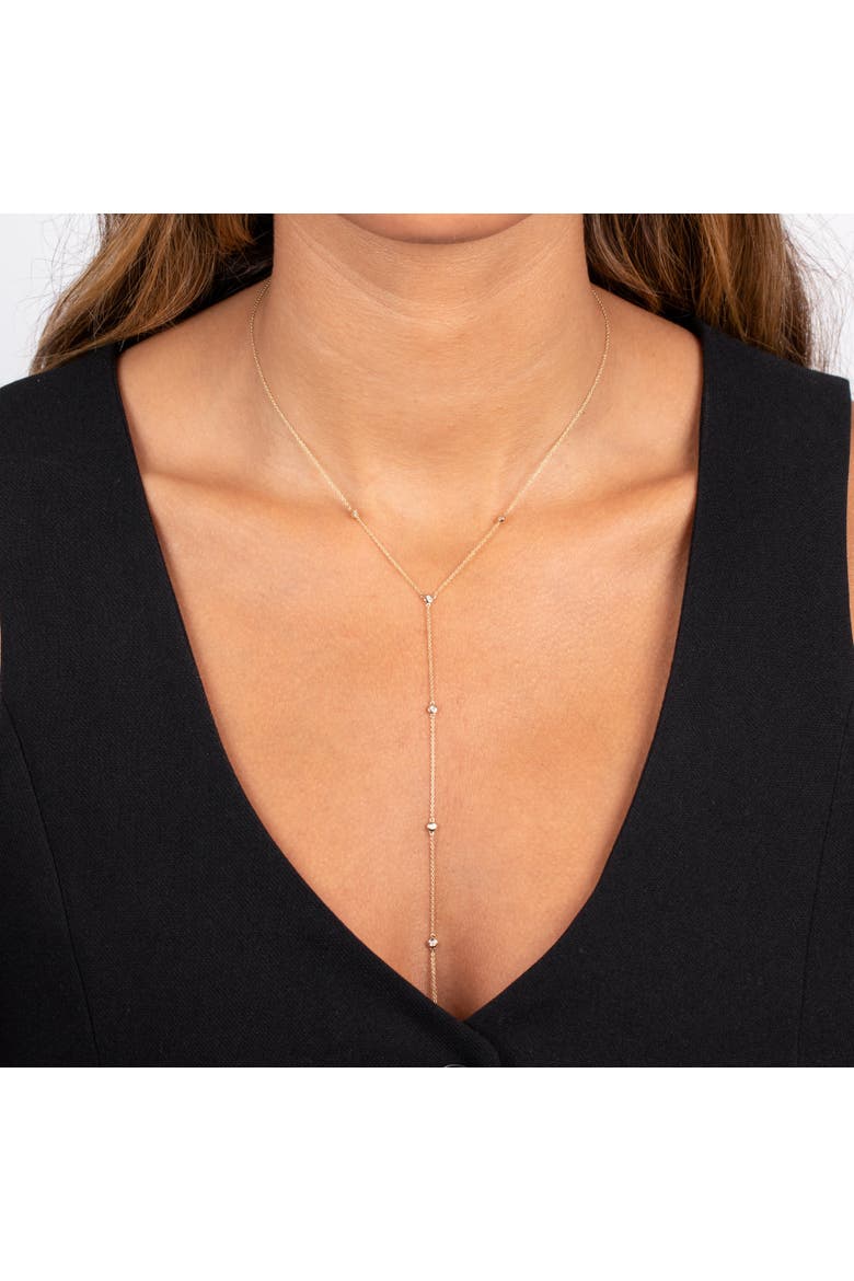 Diamond By The Yard Lariat 14K, Alternate, color, 14K Gold