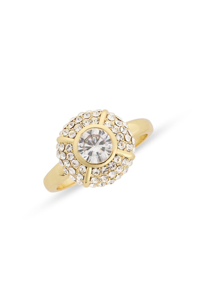 Covet Pavé Halo Engagement Ring, Main, color, 