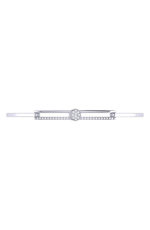 Moon Lit Phases Diamond Bangle Bracelet