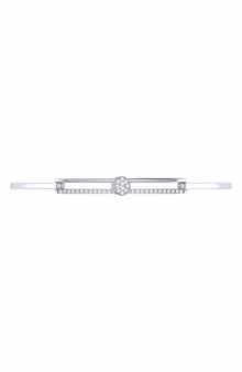 LuvMyJewelry Moon Lit Phases Diamond Bangle Bracelet