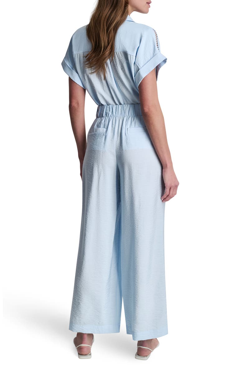 Rumpled Voile Pull-On Pants, Alternate, color, LIGHT BLUE
