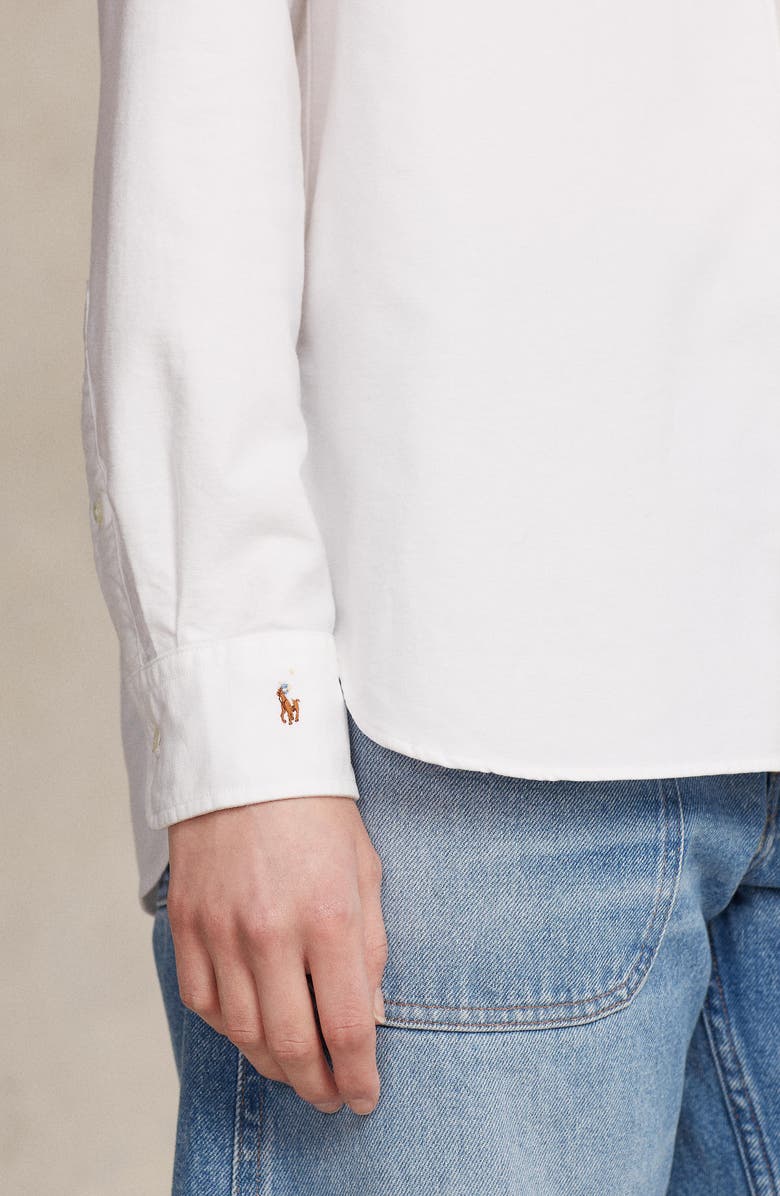 Polo Ralph Lauren Relaxed Fit Cotton Oxford Button-Up Shirt, Alternate, color, White