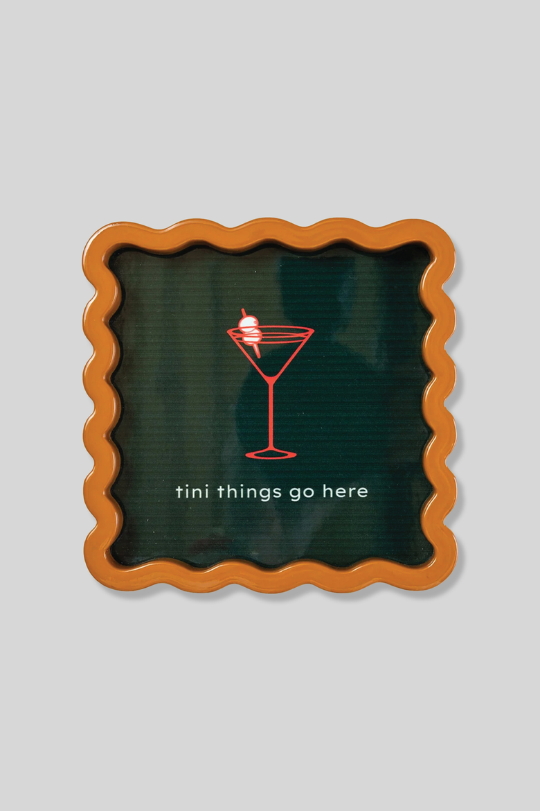 Tini Things Lacquer Tray, Main, color, Dark Green, Caramel