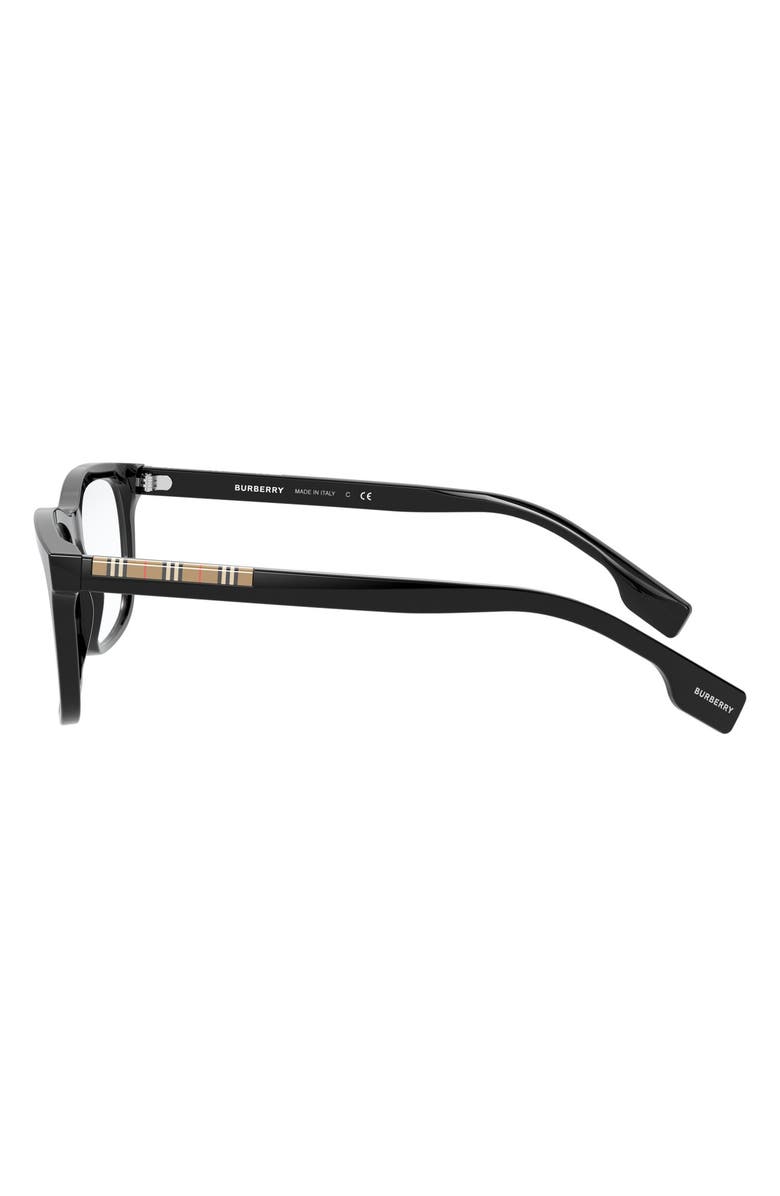 Burberry 55mm Icon Stripe Detail Square Optical Glasses, Alternate, color,