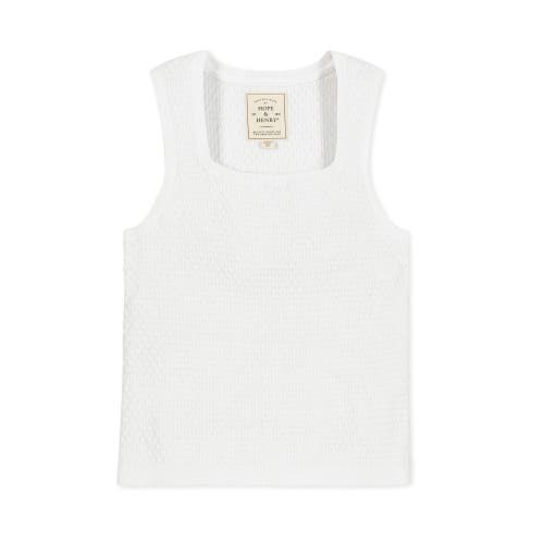Shop Hope & Henry Organic Scoop Neck Sweater Tank In White Diamond