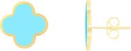 The Lovery Fine Jewelry Small Turquoise Clover Stud Earrings