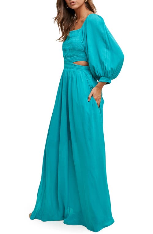 WISHLIST WISHLIST BALLOON SLEEVE CUTOUT MAXI DRESS