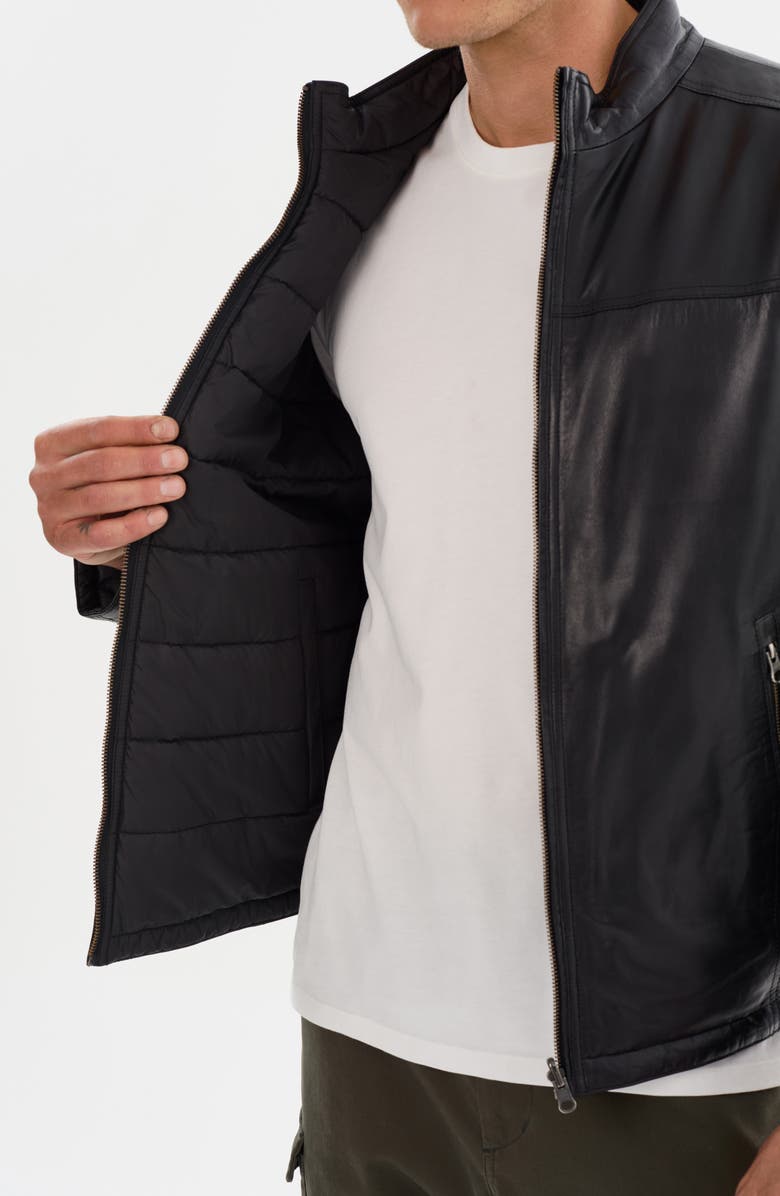 REGENCY Leather Reversible Puffer Jacket, Alternate, color, Black