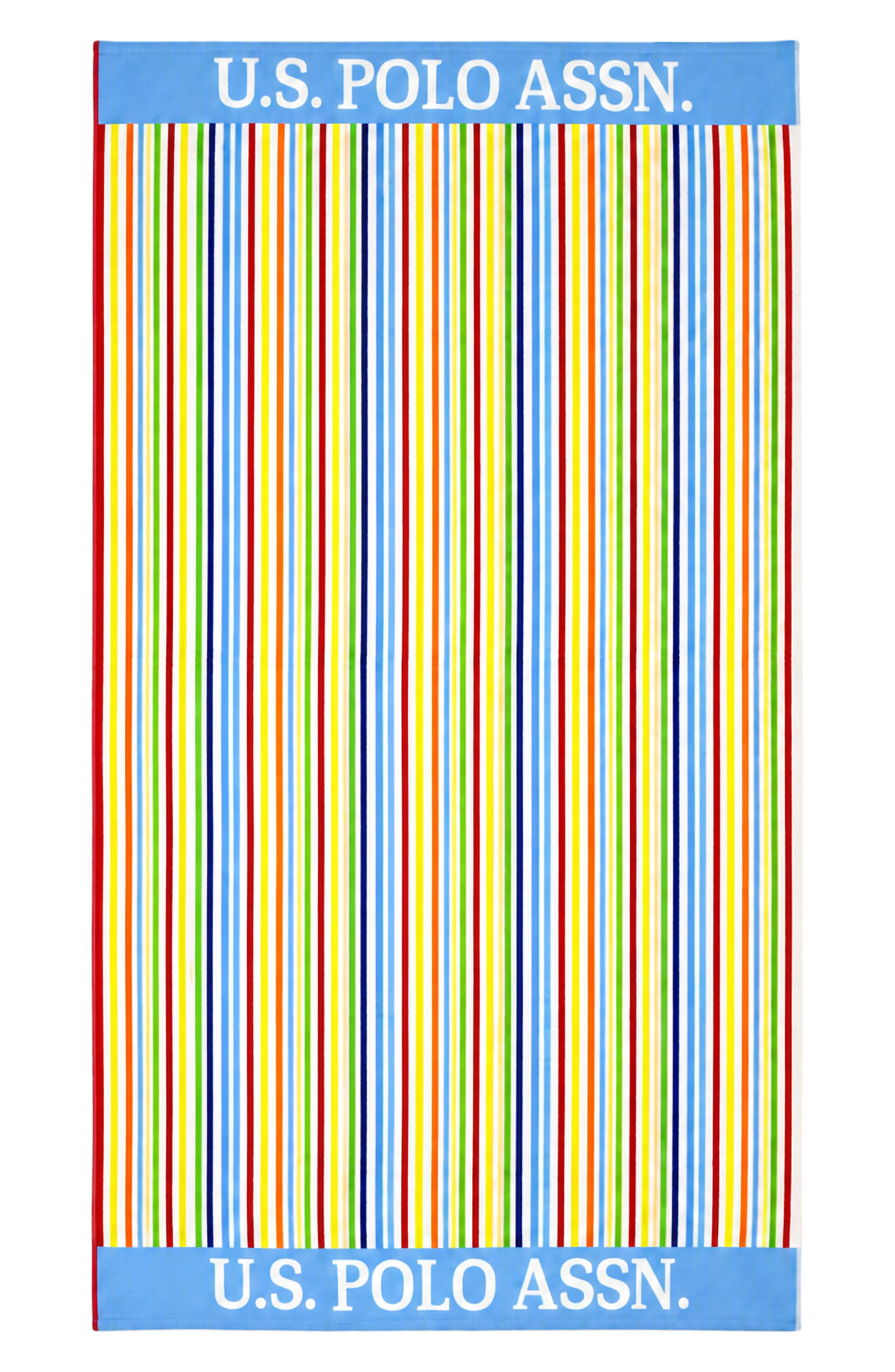 US POLO ASSN Port Stripe Jacquard Beach Towel