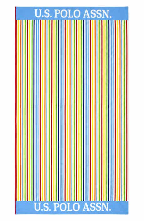 US POLO ASSN Port Stripe Jacquard Beach Towel