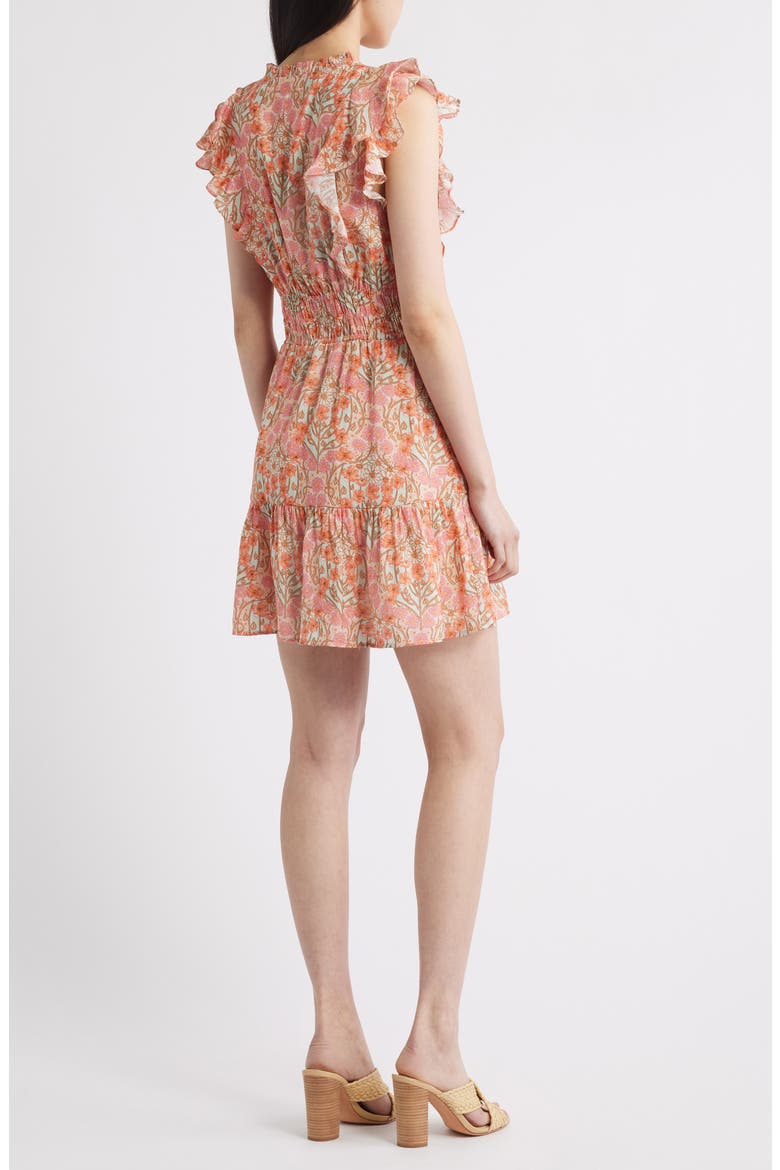 Muriel Floral Print Minidress, Alternate, color, BLUE BELL MULTI