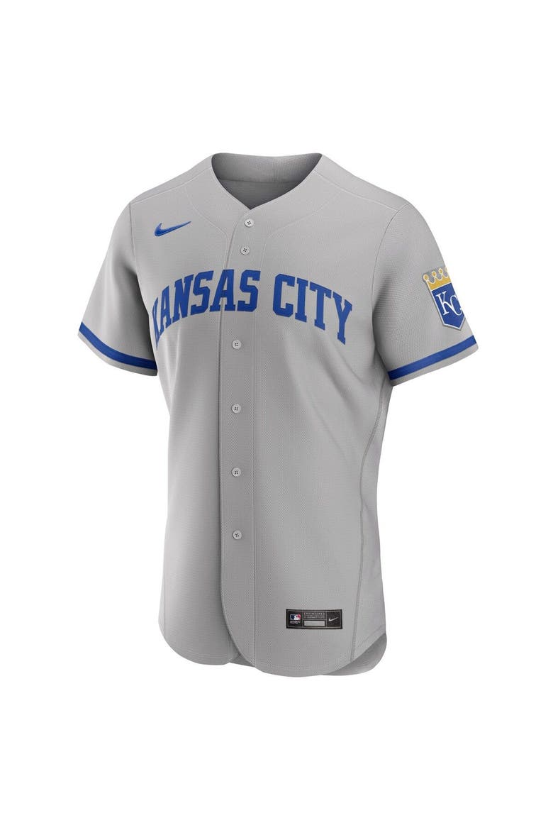 Men's Nike Gray Kansas City Royals 2022 Road Authentic Jersey, Alternate, color, Gray
