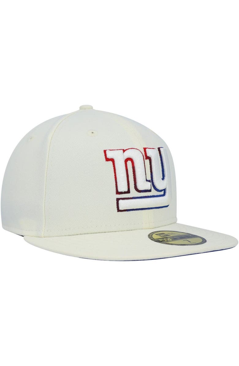 New Era Men's New Era Cream New York Giants Chrome Color Dim 59FIFTY Fitted Hat, Alternate, color, Cream
