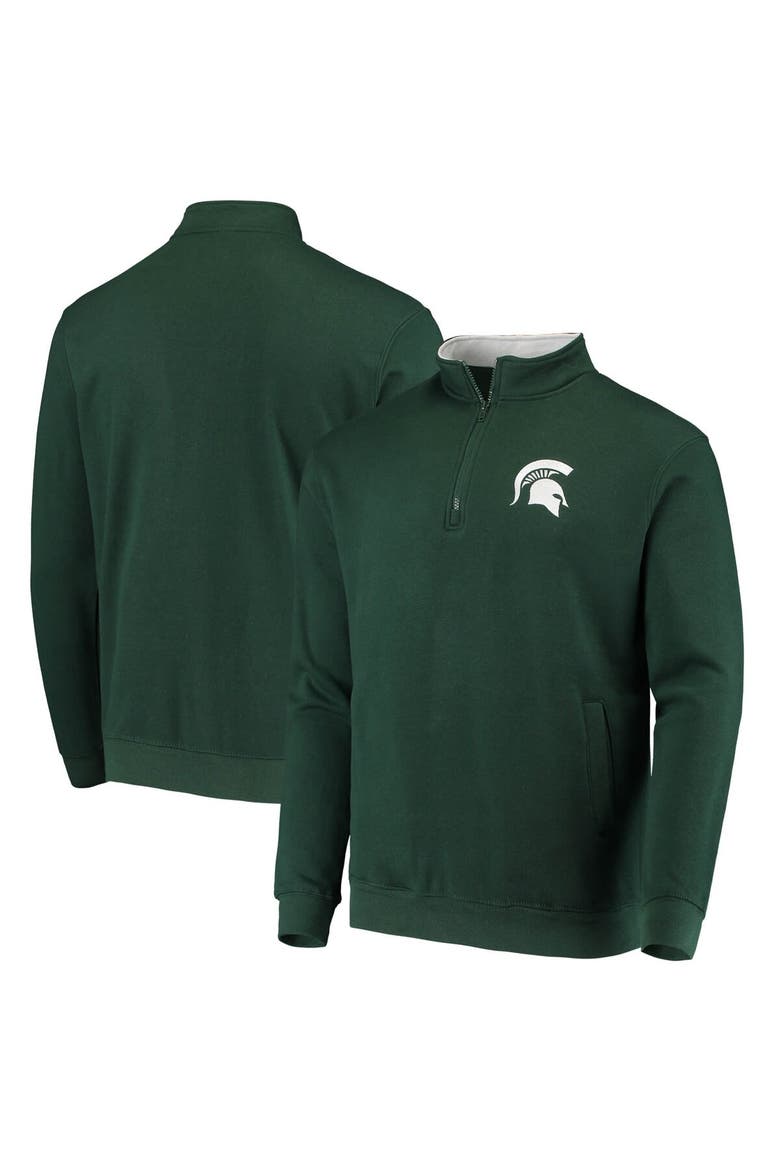 Men's Colosseum Green Michigan State Spartans Tortugas Logo Quarter-Zip Jacket, Main, color, Green