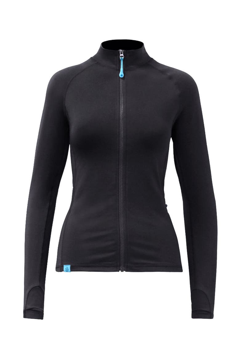 Long Sleeve Full Zip Active Fleece, Main, color, Black