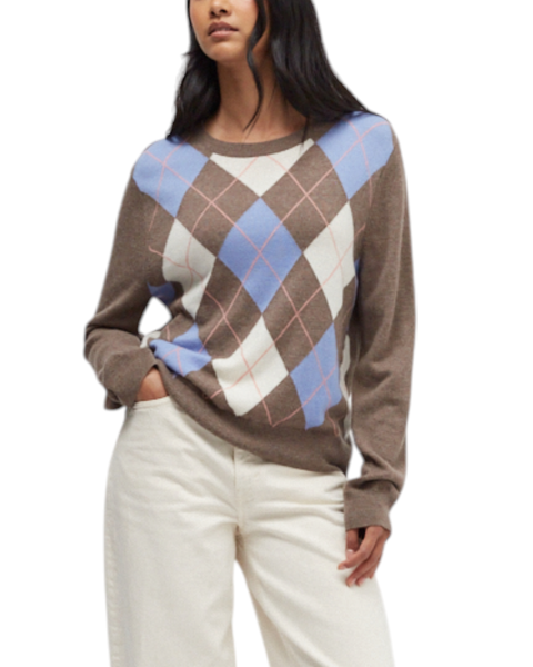 Wool-cashmere Argyle Sweater