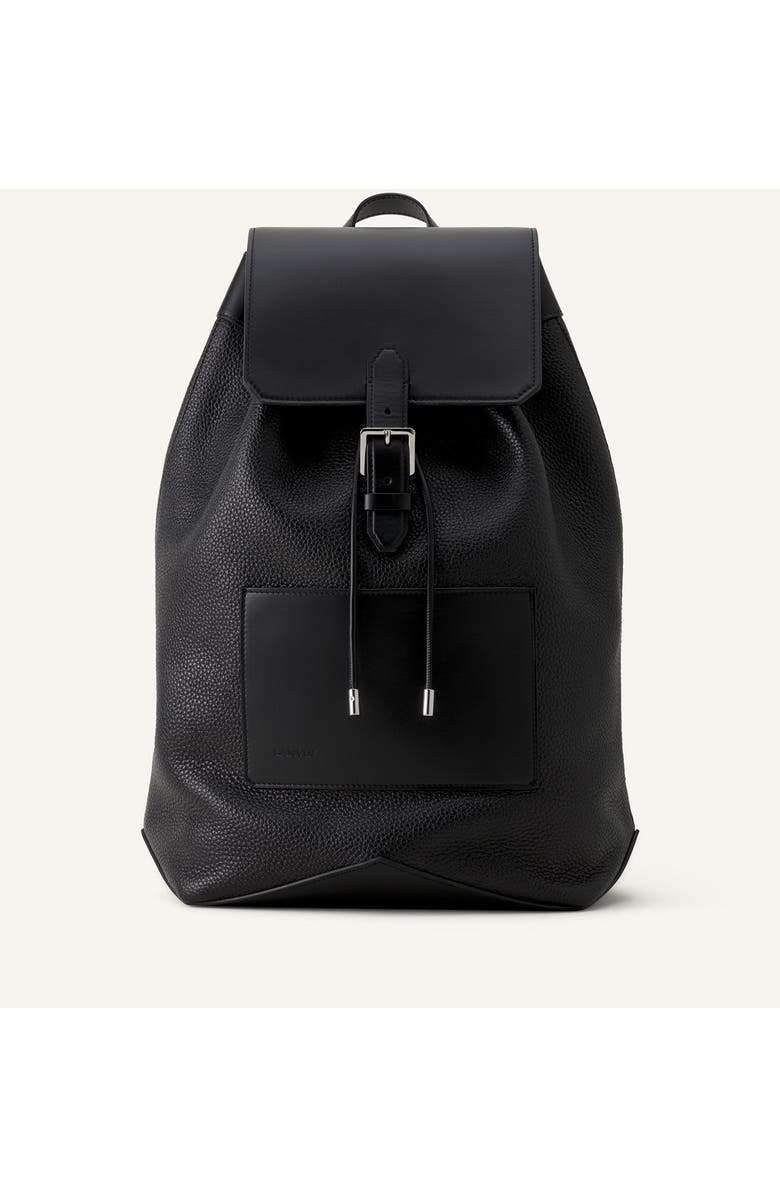 Lanvin Zaino Leather Backpack, Main, color, Black