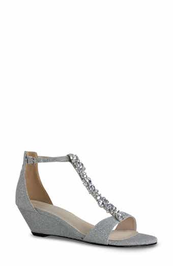 Beatrix Embellished T-Strap Wedge Sandal
