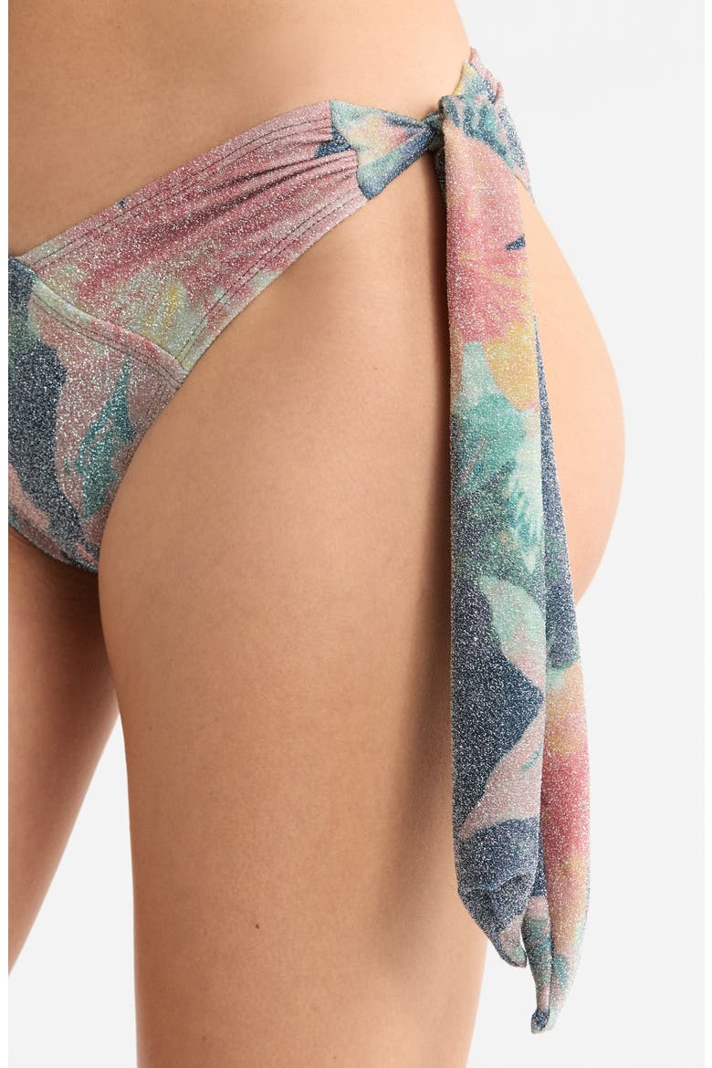 Renee Metallic Bikini Bottoms, Alternate, color, FLOWER RIOT