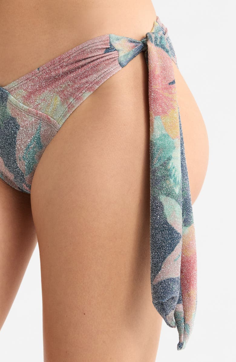 free-est by Free People Renee Metallic Bikini Bottoms, Alternate, color, Flower Riot