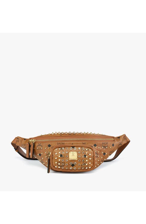 Medium Fursten Belt Bag in Gold Crystal Visetos