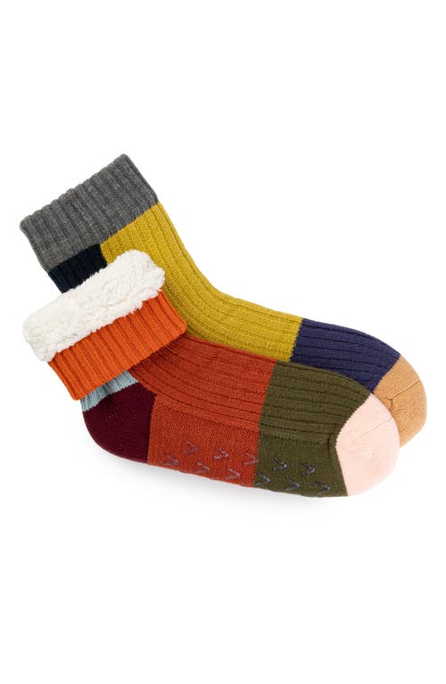 Verloop Mismatch House Crew Socks In Pink