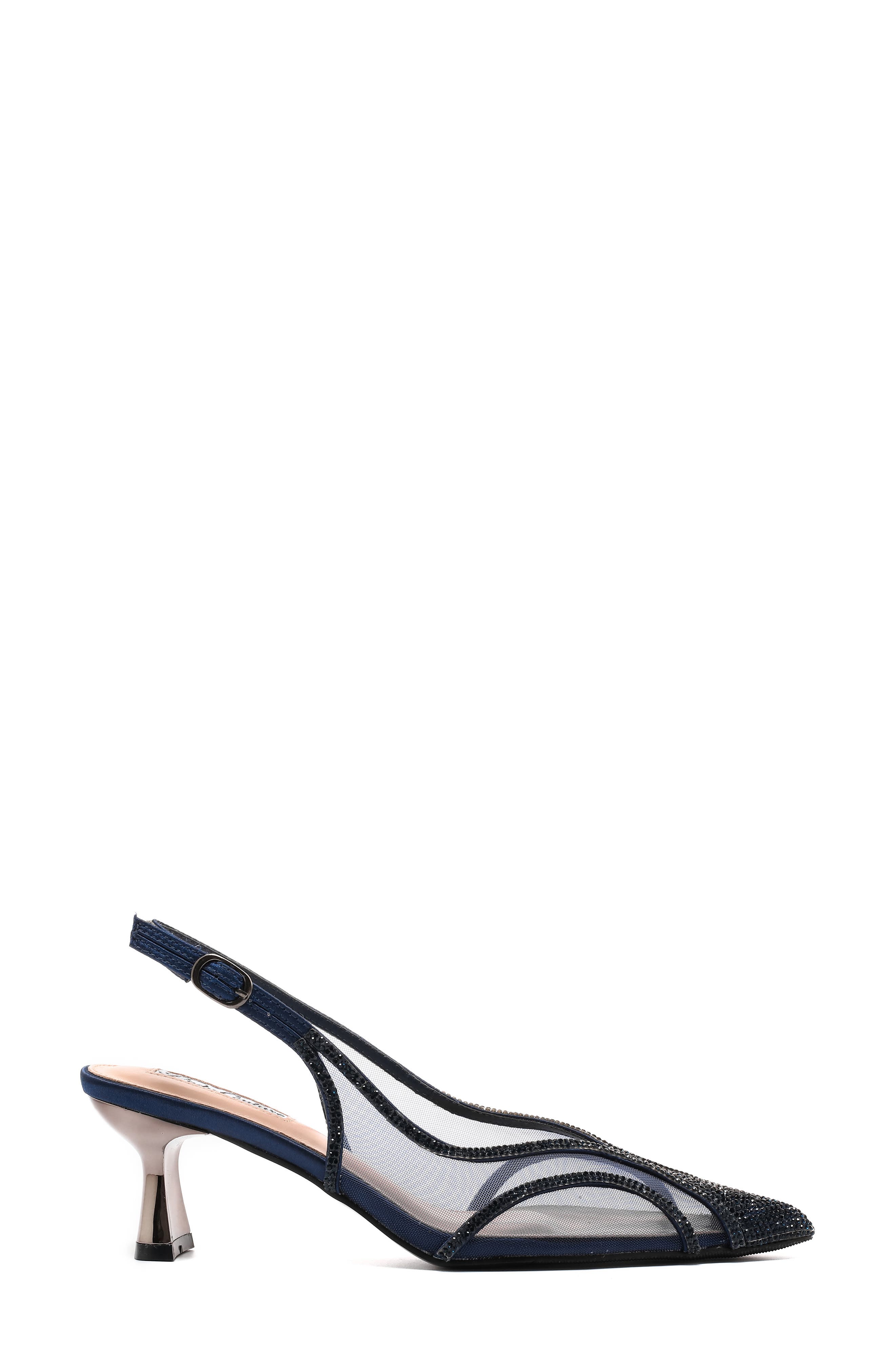 Fancy Slingback Pump, Alternate, color, NAVY