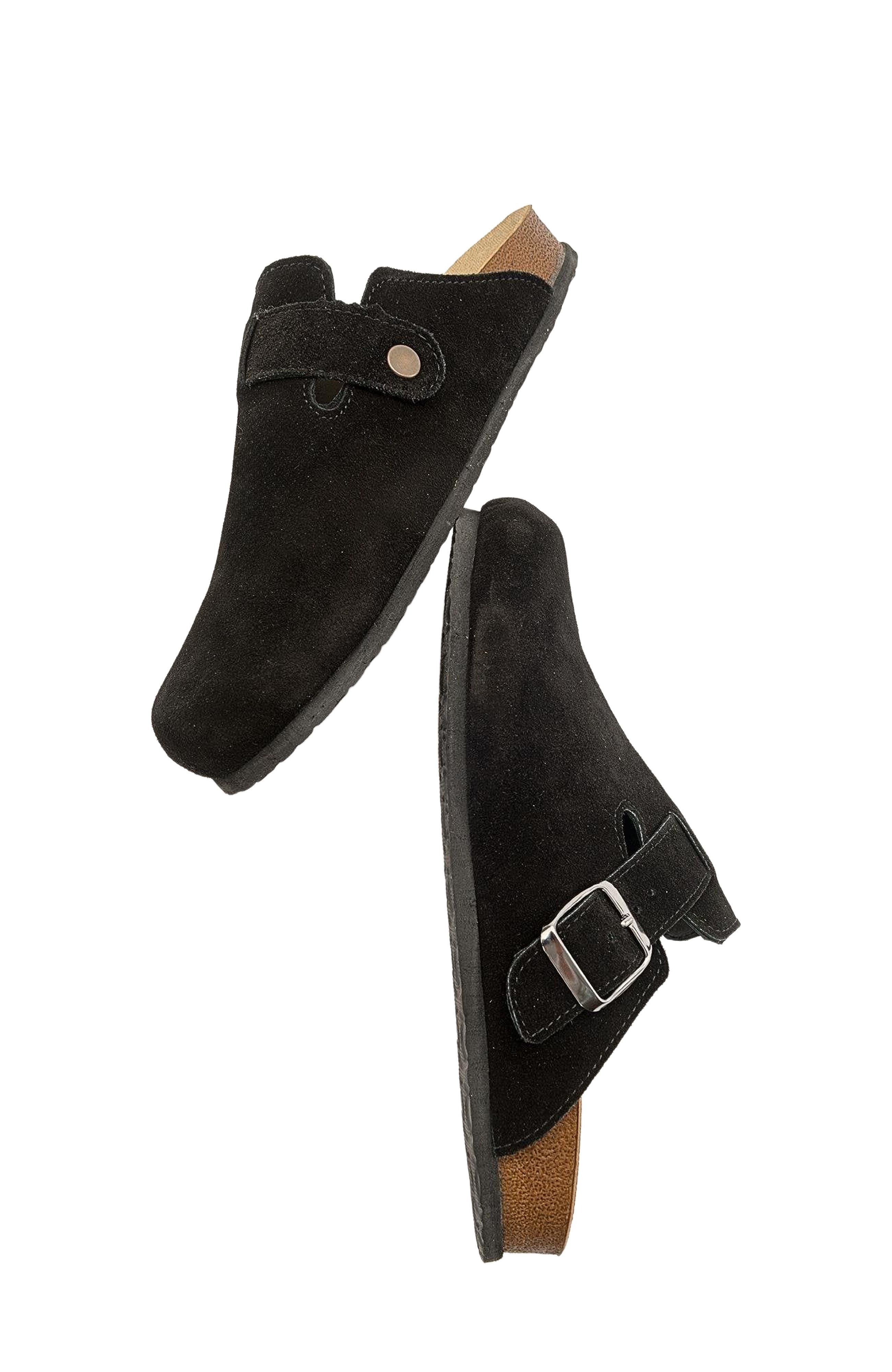 Forever & Always Shoes Gons Suede Leather Clogs, Alternate, color, 