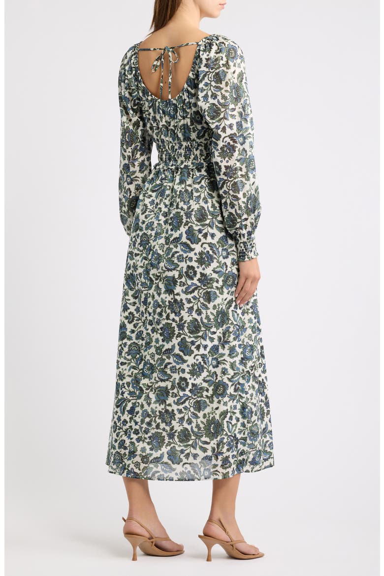 Eugenia Nap Midi Dress, Alternate, color, AUTUMN FLORAL BLOCK