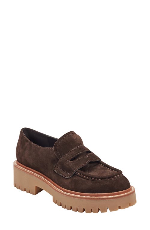Marc Fisher Ltd Norton Lug Sole Penny Loafer In Brown