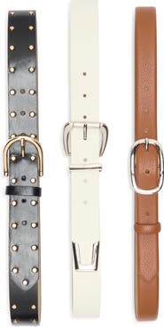 Vince Camuto 3-for-1 Wide Belt Set